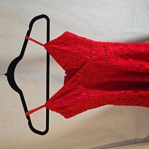 Mi Ami Francesca's, Size S, Red, Lace, Dress